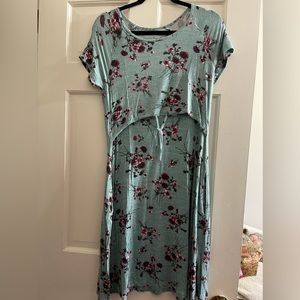 Drawstring nursing dress